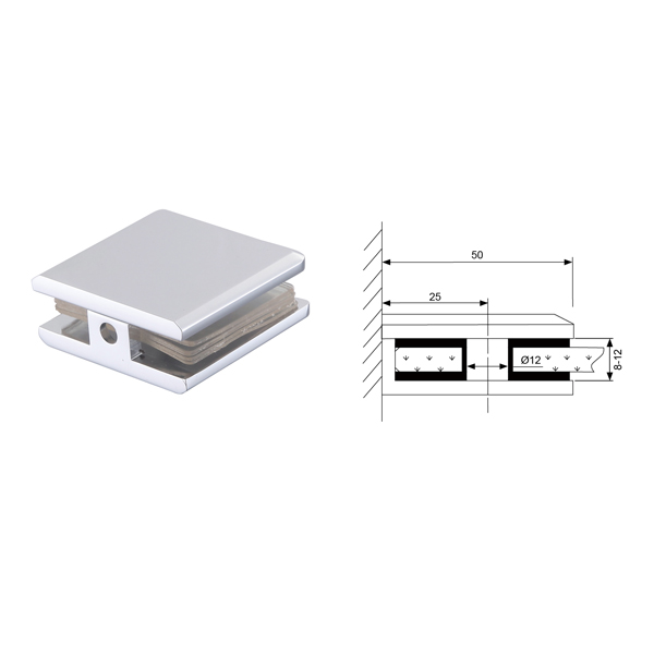Shower Glass Mounting Brackets