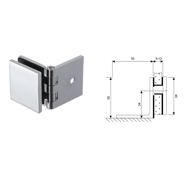 Adjustable Wall to Glass Shower Screen Fixed Bracket